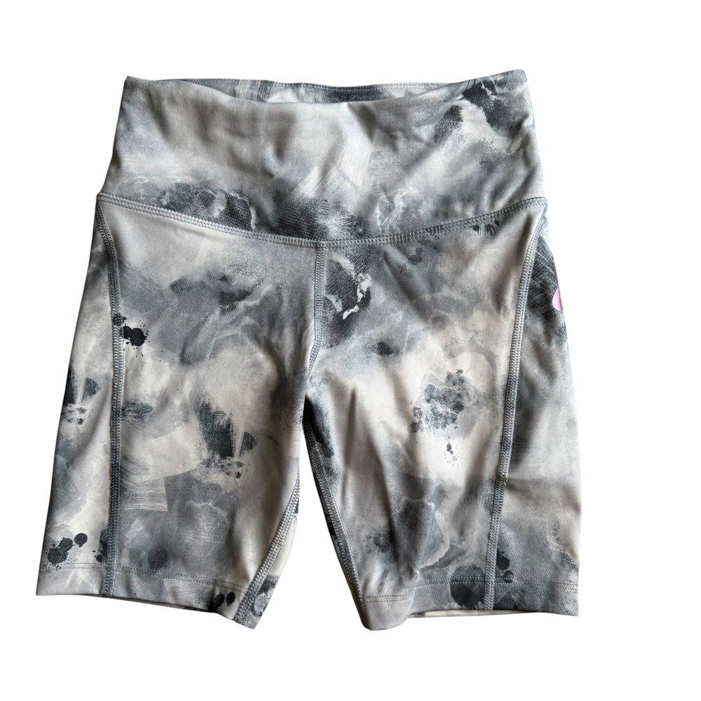 Nike Biker Shorts Womens XS Grey Marble Air Dri-FIT Running Athletic